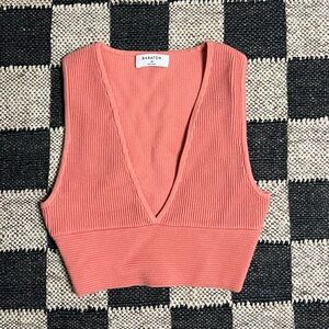 Aritzia Babaton Sculpt Knit v-neck tank top